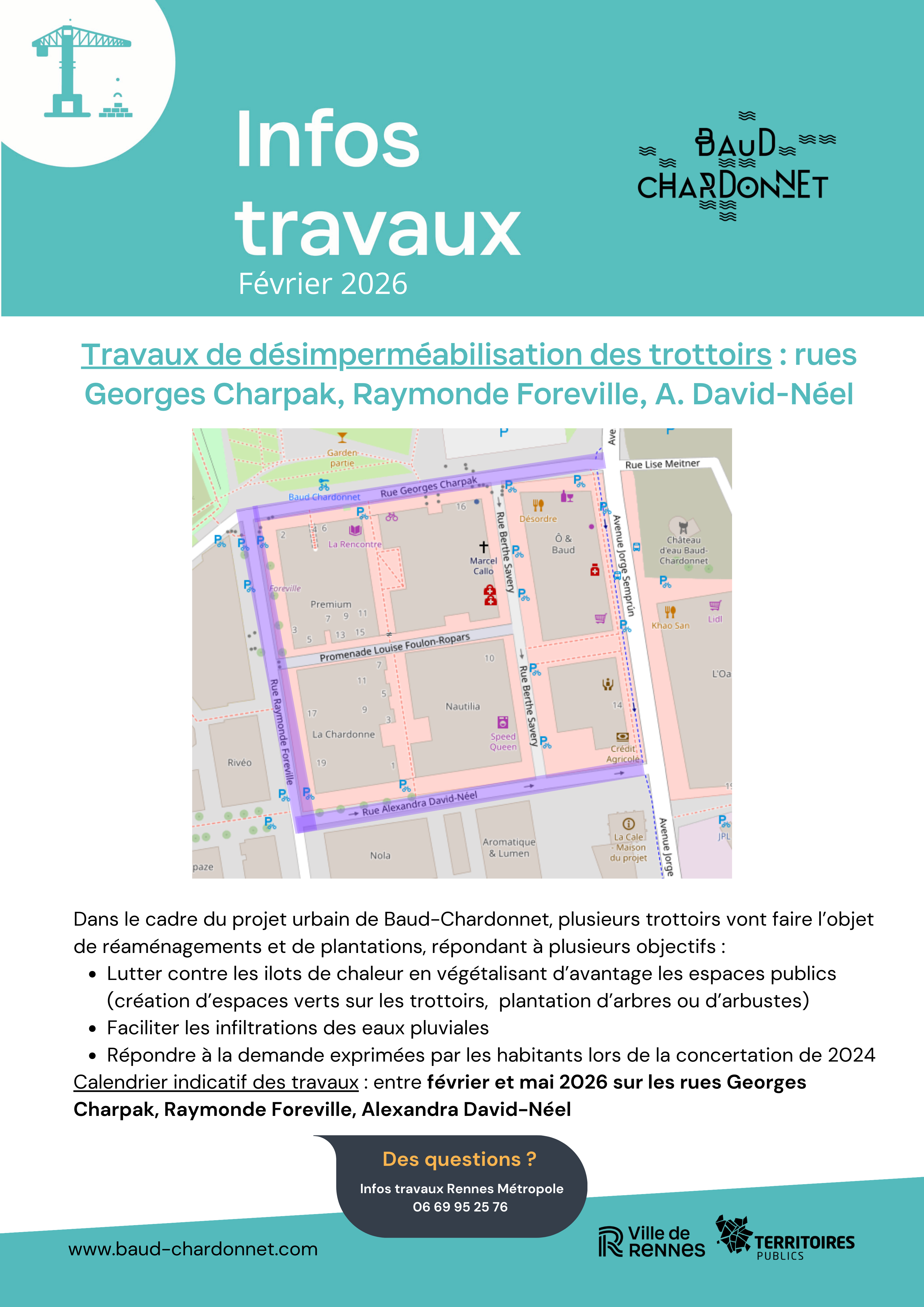 Info travaux désimperméablisation février 2026